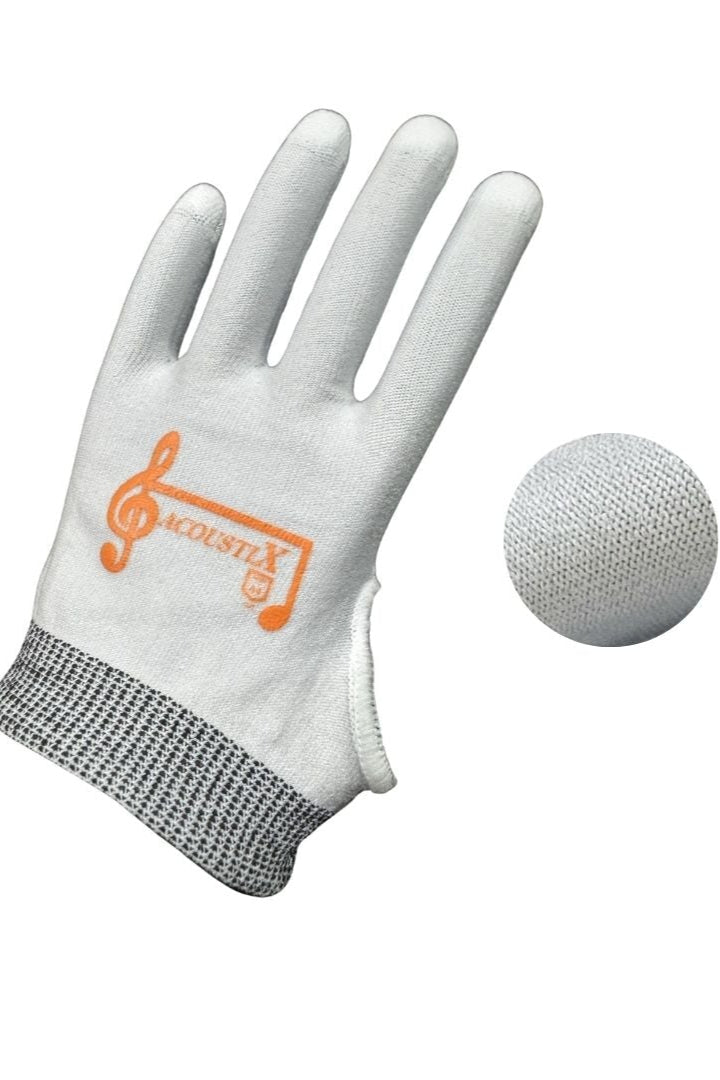 Coated Guitar Glove - White